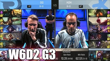 Origen vs H2K Gaming | Week 6 Day 2 S6 EU LCS Spring 2016 | OG vs H2K G2 W6D2