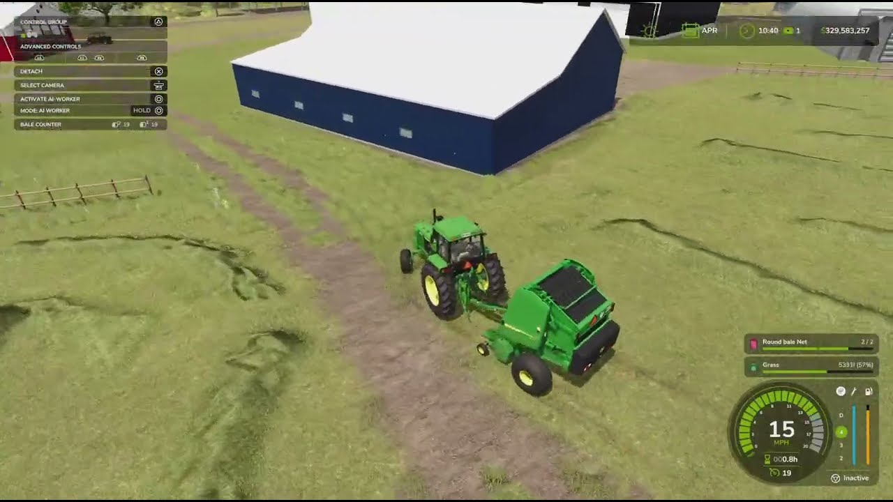 Getting some raking and baling done. On my 25 million dollar Farm.