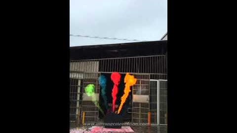 18S-5F  DMX control 5 colors Fan shape flame projectors