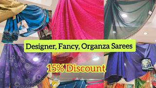 Organza, Designer, Fancy Sarees 15% Discount Aadi Offer #trending #trichy #shopping #aadioffers screenshot 4