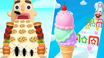 Sandwich Runner 🆚 Stacky Ice Cream Runner🌻🧿🌺🌈Max Levels Walkthrough Android IOS Update Gameplay70349