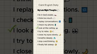 My Late Night Thoughts 💭 | Calm English Daily