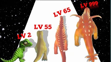 Dino Run 3D - Level Up Dinosaur Max Level Gameplay (Dino Evolution Run 3D)