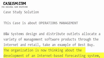 Project Management Analysis in the Internet Forecasting Industry Case Study Help - Caseism.com