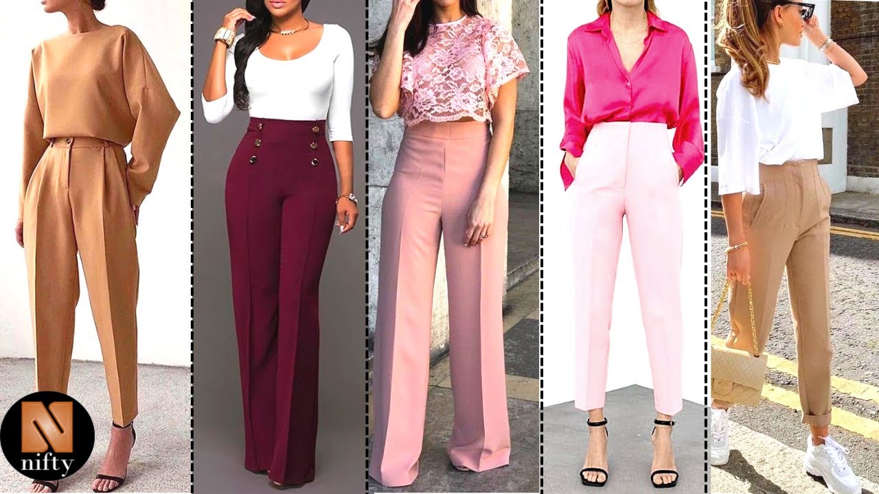 High Waisted Pants Outfit, Wide Leg High Waisted Trousers