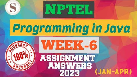 Programming in Java|| WEEK-6 Quiz assignment Answers 2023||NPTEL||#SKumarEdu