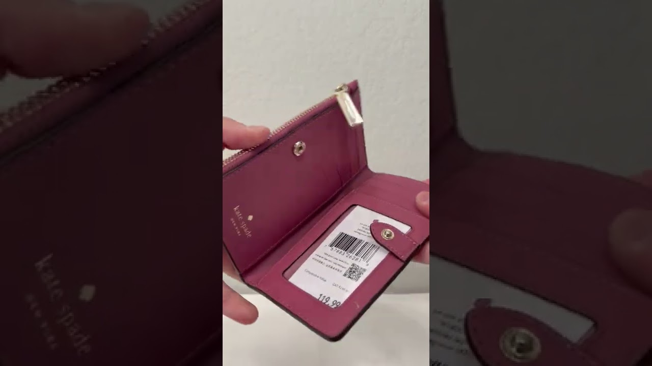 Kate Spade Leila small slim bifold wallet quick review - YouTube