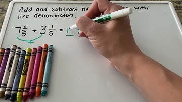 Add and Subtract Mixed Numbers with Common Denominators