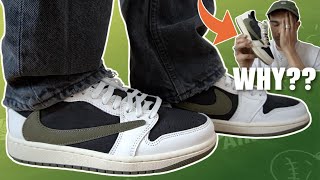 Jordan Brand RUINED this release - Air Jordan 1 Low Travis Scott OLIVE Review & On feet