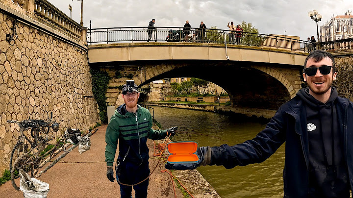 Magnet fishing in the historic city center with our most powerful magnets!