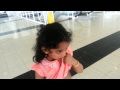 Adorable girl send off to grandparents