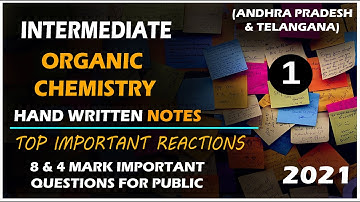 #makethingshappen INTERMEDIATE CHEMISTRY ( ORGANIC CHEMISTRY) IMPORTANT REACTIONS FOR PUBLIC