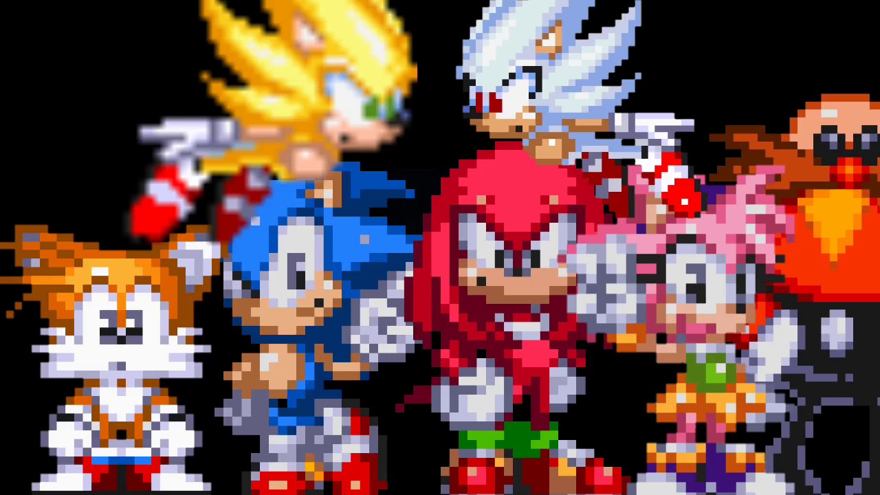 prompthunt: game still sprites of sonic and tails in sonic the