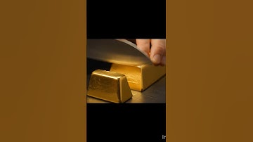 Gold Bar Cutting ASMR 🪙 | Satisfying Sounds
