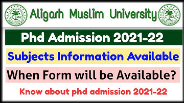 AMU phd admission 2021-22 | amu phd application form 2021 | phd admission 2021