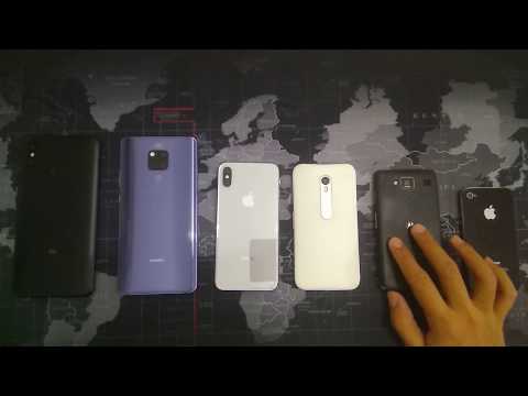 Size comparison Iphone X Huawei Mate 20 X Xiaomi Mi Max 3 Moto G3 Razr HD IPhone 4