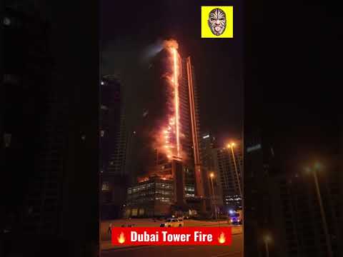 BREAKING: DUBAI TOWER ON FIRE | DUBAI 35 STOREY BUILDING ON FIRE #Dubai #UAE #Shorts