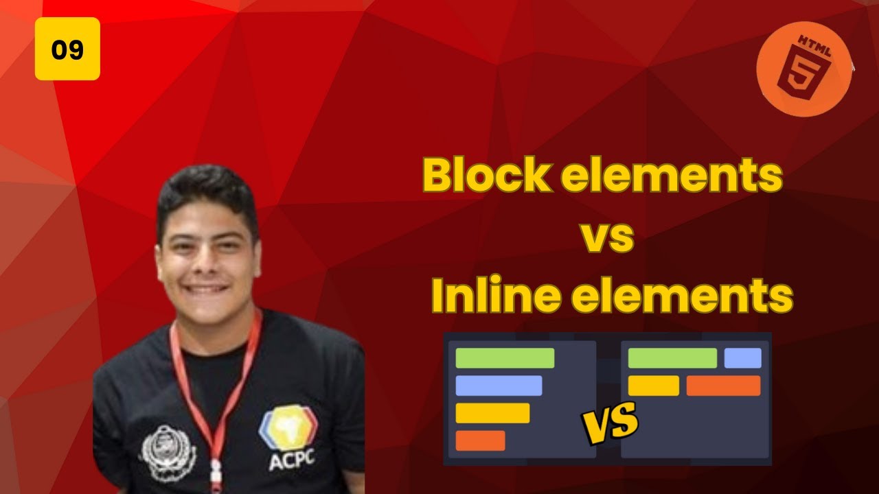 الفرق بين Block و Inline Elements في HTML | شرح عملي - YouTube