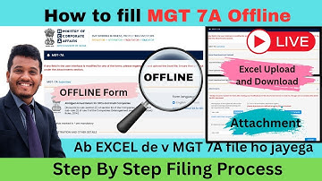 HOW TO FILE MGT 7A Offline | Step by Step | Offline MGT 7A in MCA V3 Portal | mycsonline