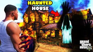 Franklin Went Inside The Scary Ghost Haunted House In GTA 5 | SHINCHAN and CHOP