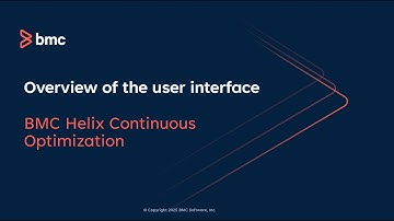 Overview of the BMC Helix Continuous Optimization user interface