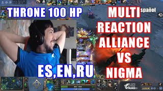 MULTIREACTIONS THRONE NIGMA VS ALLIANCE COMEBACK !!