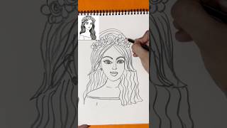 Beautiful Girl Drawing Pencil | How To Draw Girl Drawing Easy Step By Step | Girl Portrait | #shorts