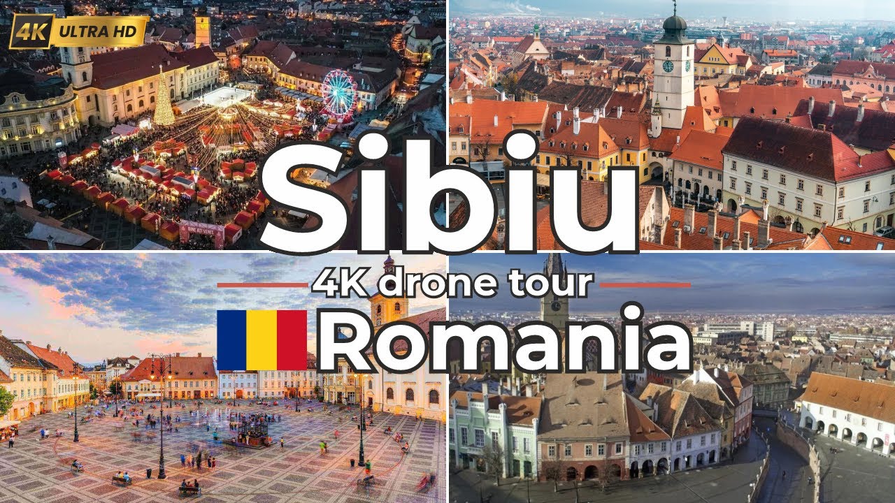 🇷🇴 Sibiu, Romania – 4K Drone Tour – Scenic Historic City View