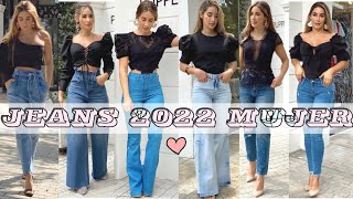 JEANS DE MODA 2022 MUJER /JEANS ANCHOS DE MODA EN TENDENCIA