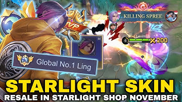 LING STARLIGHT SKIN IS BACK (MUST BUY)!! | LING STARLIGHT RESALE ON NOVEMBER STARLIGHT SHOP