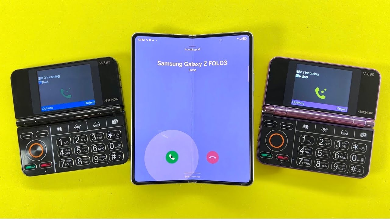 Incoming and Outgoing Calls Fold phones / Samsung Z Fold3 Vs Two China Fold V899 
