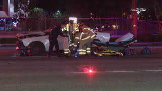 Firefighters Quickly Free Driver Trapped After Two-Car Crash | Irvine, CA
