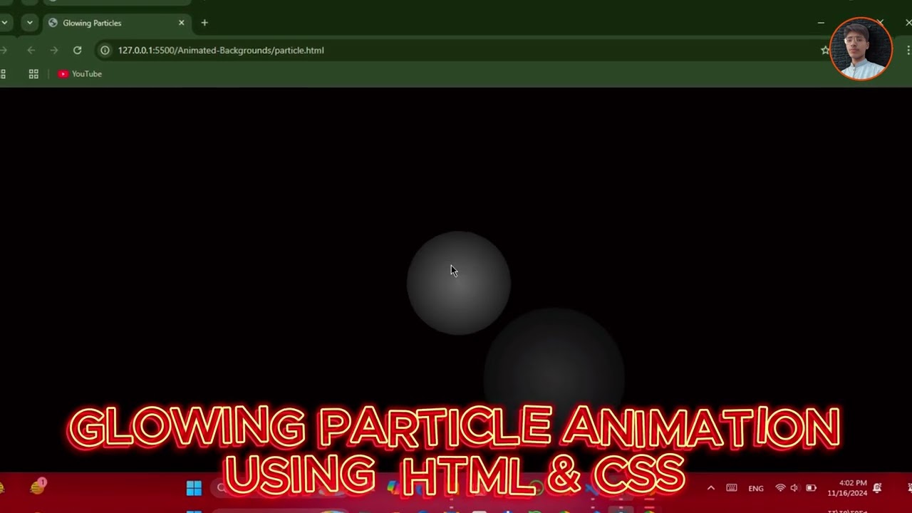 Create Amazing Glowing Particle Animation Using Pure CSS |  CSS KeyFrames | Farhan Code Corner