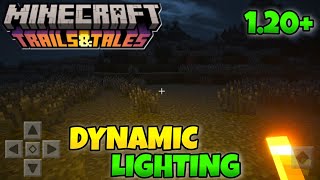 DYNAMIC LIGHTING TOUCH ADD-ON FOR MCPE 1.20+ |(Hold Torch in Left hand in MCPE 1.20+)