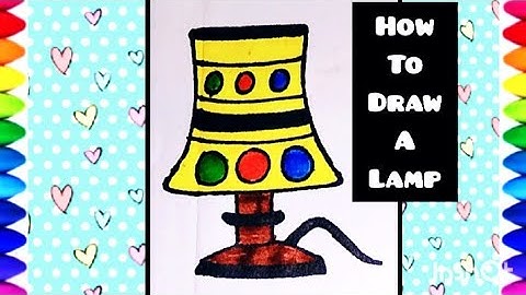 How to draw a Lamp easy step by step for kids and toddlers