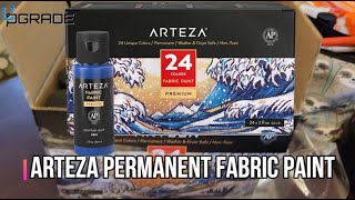 ARTEZA Permanent Fabric Paint, Set of 24 Colors, 60 ml Bottles, Washer &  Dryer Safe, Textile Paint for Clothes, T-Shirts, Jeans, Bags, Shoes, Art  and
