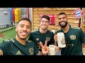 New beer stein lifting record | The Bayern Challenge with Tolisso, Roca & Choupo-Moting