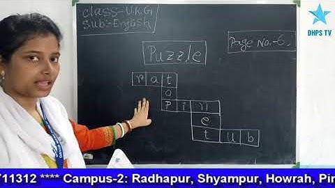 Class-U.K.G :Subject-English : Literacy Practice-1 ( Puzzle and Naming Words)