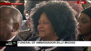 Hlengiwe Mhlaba sings at Ambassador Billy Modise's funeral