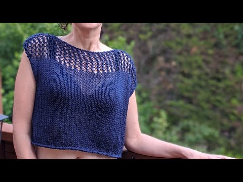 Crop top pour l'été au tricot taille M/L pour femme 