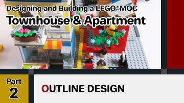 LEGO Townhouse and Apartment Building Modular MOC | Part 2 : Outline Design