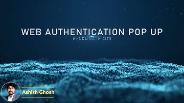 09. Web Authentication Pop-ups | Cognizant Intelligent Test Scripter