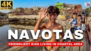 [4K] FRIENDLIEST Kids in Navotas | Coastal Area to Cityhall Virtual Walk 2024