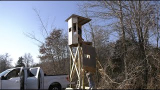 Deer Blind Installation 12 FEET UP BY HAND!!