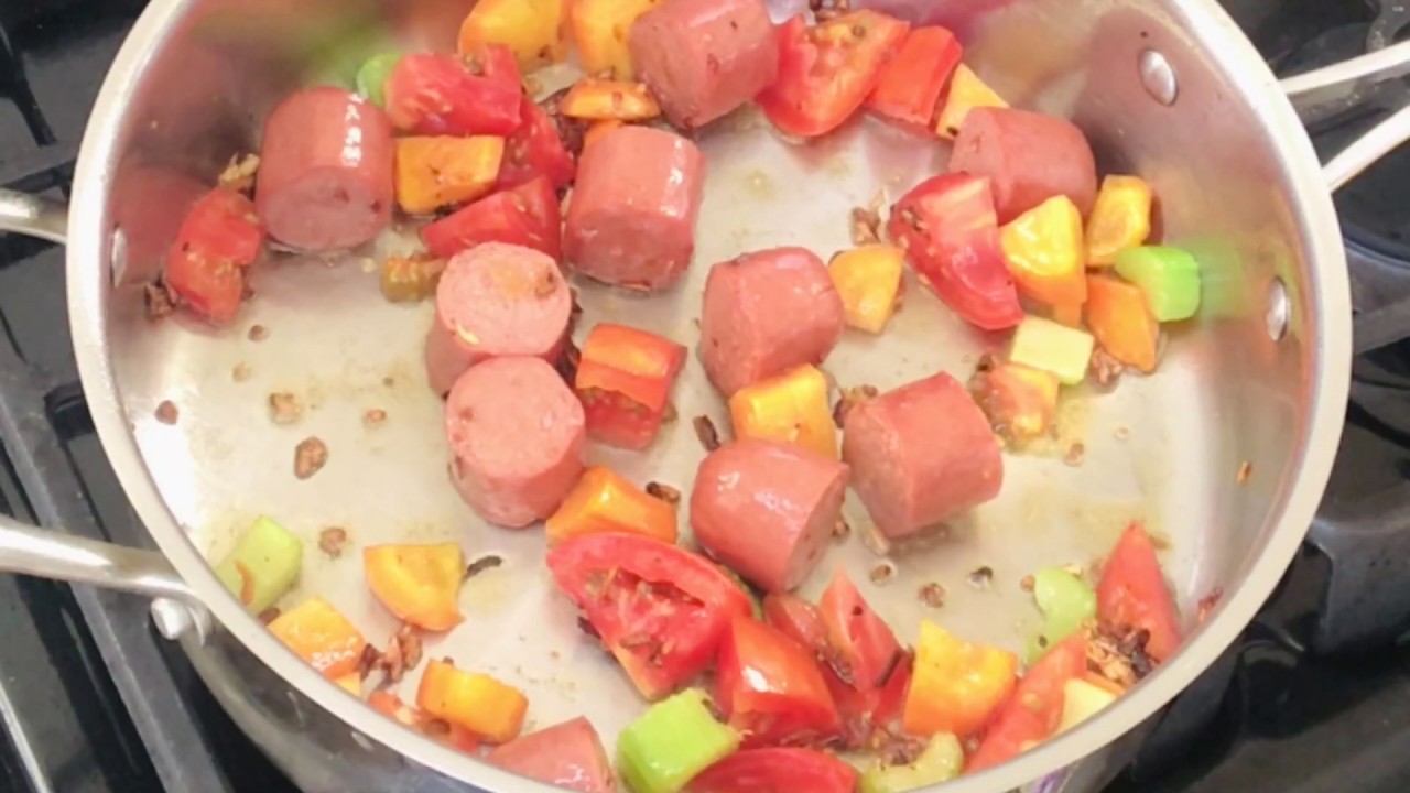 COOK WITH ME || (SPICY) CHILI SMOKED SAUSAGE AND KIDNEY BEANS || IN THE