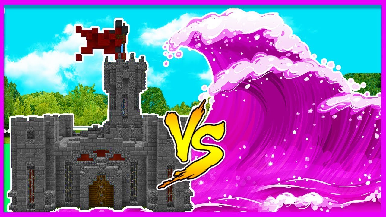 games people play Minecraft - GIRLY TSUNAMI VS BOY BASE CHALLENGE! w/ Little Lizard