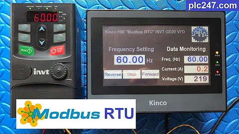 HMI Kinco "Modbus RTU" INVT GD20 Tutorial