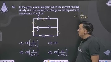 In the given circuit diagram when the current reaches steady state the circuit, the charge on th....