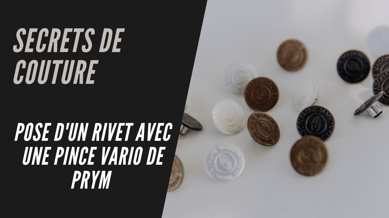 Secrets de couture 🧵 Pose d'un rivet avec une pince Vario de Prym