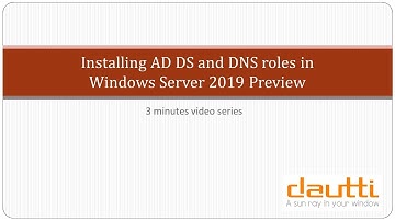 Installing AD DS and DNS in Windows Server 2019 Preview